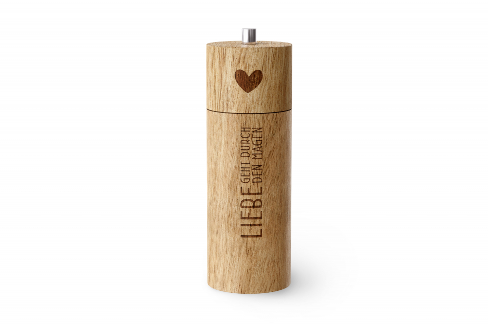 Salz- bzw. Pfeffermühle "Liebe geht durch den Magen"